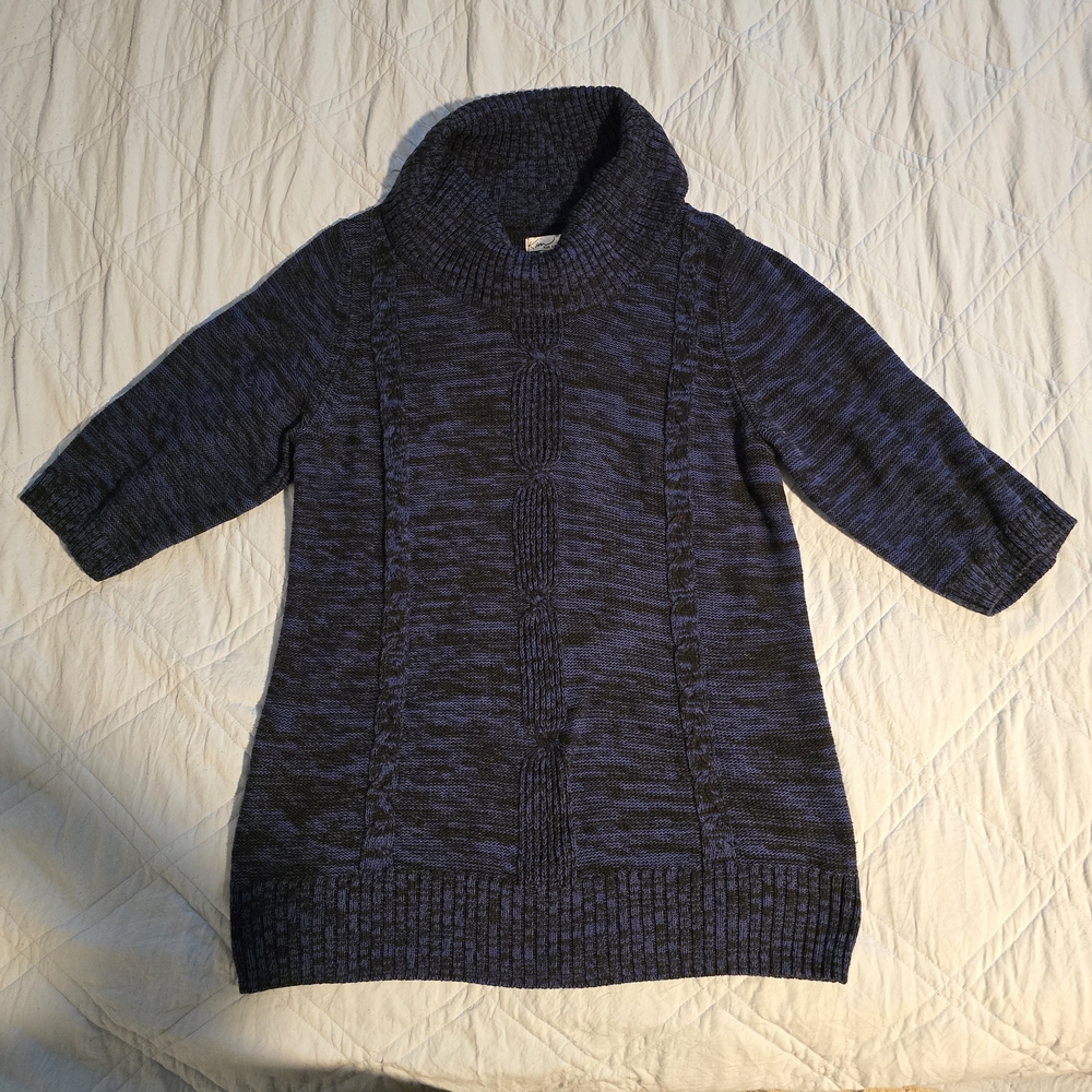 Kim Rogers Blue Cowl Neck Sweater